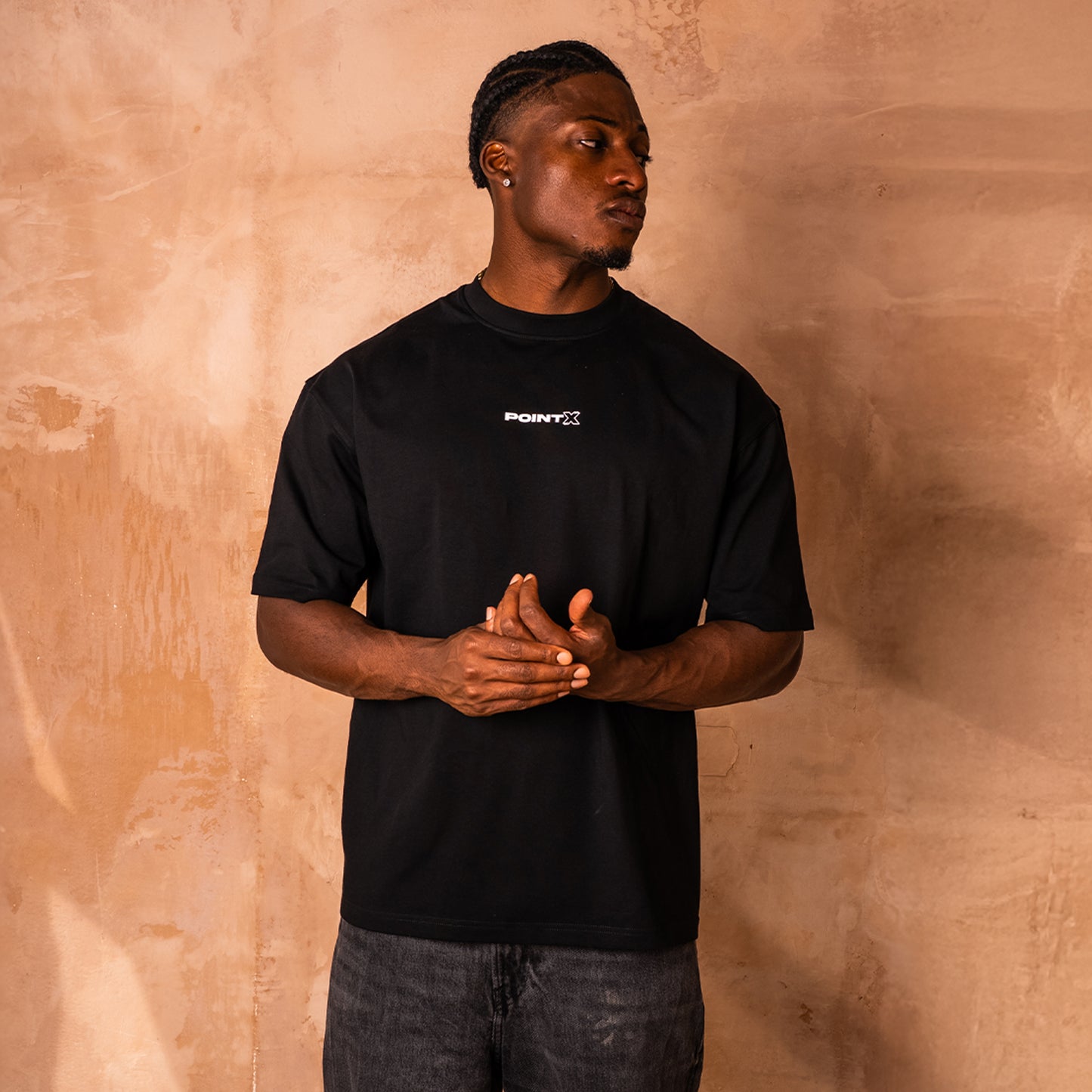 Point X 'Oversized' Black T-Shirt