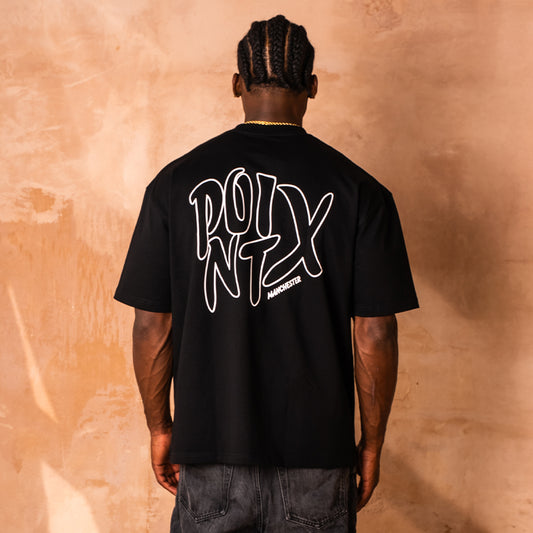 Point X 'Oversized' Black T-Shirt